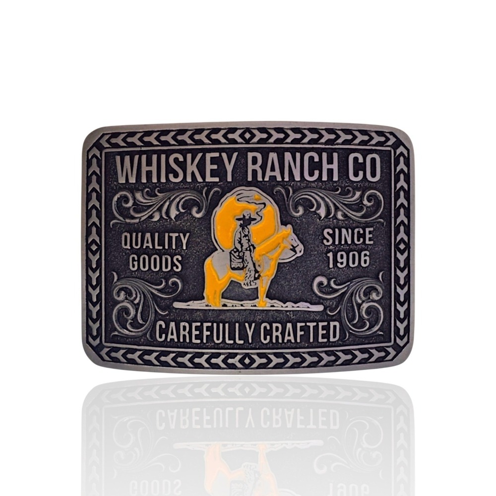 Montana Silversmiths Heritage Rider Whiskey Ranch Belt Buckle - A1067WR - New